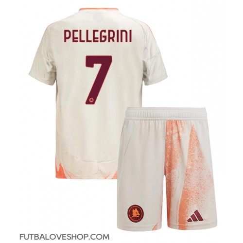 Dres AS Roma Lorenzo Pellegrini #7 Preč pre deti 2024-25 Krátky Rukáv (+ trenírky)